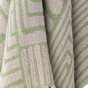 Coperta verde in misto cotone 130x155 cm Velva – Bloomingville