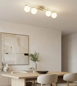Lampada da soffitto KAIRO 4 4xE14 in Acciaio - Mokka