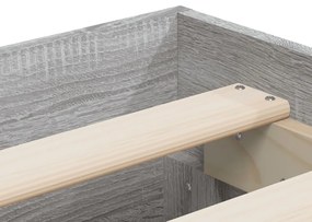 Giroletto Cassetti Grigio Sonoma 140x190 cm Legno Multistrato