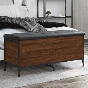 Panca Portaoggetti Rovere Marrone 102x42x45cm Legno Multistrato /