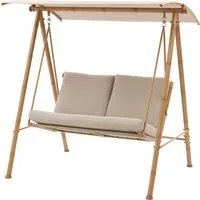 Dondolo da giardino 2 posti beige Baroe