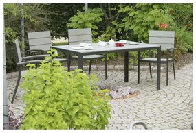 Sedia da giardino in metallo-plastica grigia Olivia - Garden Pleasure