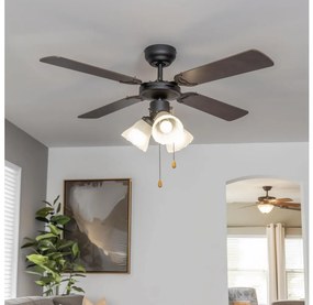 ZEVENTI - Ventilatore da soffitto ZURRIOLA 3xE27/60W/230V