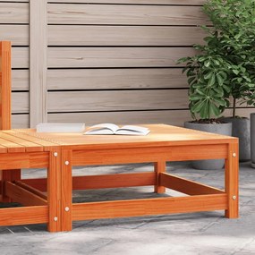 Poggiapiedi Da Giardino Marrone Cera 70x70x30 Cm Massello Pino /