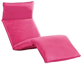 Lettino prendisole pieghevole in tessuto oxford rosa