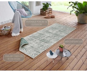 Tappeto per esterni verde e crema , 80 x 350 cm Biri - NORTHRUGS