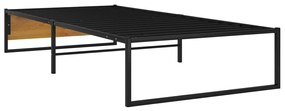 Giroletto nero in metallo 100x200 cm