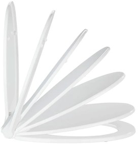 Sedile per wc bianco con chiusura facilitata , 44 x 37 cm Kos - Wenko
