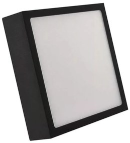 Plafoniera LED LED/12,5W/230V 3000/3500/4000K 17x17 cm nera