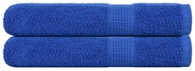 Asciugamani Per Sauna 2 Pz Blu 80x200cm 360g/m² 100% Cotone /