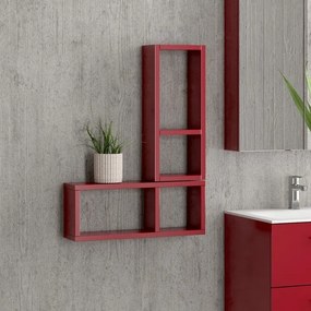 Composizione mobile lavabo bagno 60 cm, specchio contenitore e 2 pensili EL-60C - KAMALU