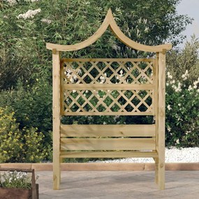 Pergola Con Panca E Tetto İn Legno Di Pino Impregnato /