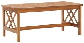 Tavolino Da Salotto 102x50x43 Cm İn Legno Massello Di Acacia /
