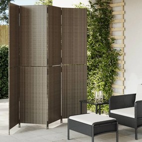Divisorio Per Ambienti A 4 Pannelli Grigio İn Polyrattan /