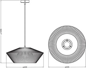 Osram - Lampada a sospensione a cavo DECOR STRIPES 1xE27/10W/230V Ø 40,5 cm beige