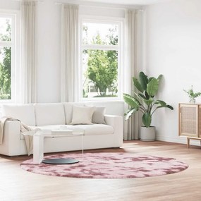 Tappeto Shaggy A Pelo Lungo Navarra Rosa Antico 240x240cm /