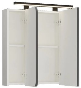 Kamalu - Composizione bagno sospesa 85 cm colore nero grafite matt | LAC-ARES-85