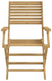 Set da pranzo da giardino 7 pz in legno massello di acacia