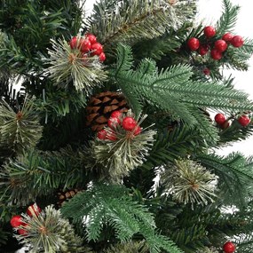 Albero di Natale con Pigne Verde 150 cm in PVC e PE