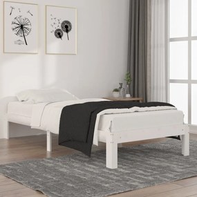 Giroletto Bianco İn Legno Massello Di Pino 90x200 Cm /