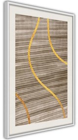 Poster  Golden Stripes  Cornice Quadri Cornice d'oro, Larghezza x Altezza Home decor 20x30