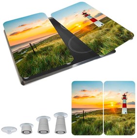 Set di 2 coperchi per stufe in vetro temperato 52x30 cm Lighthouse - Maximex