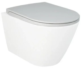 Copriwater slim serie Feeling soft-close in bianco matt con sgancio rapido