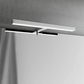 Lampada LED da Specchio 30cm Cromata 4W - Doppia Installazione Colore Bianco Caldo 3.000K