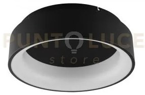 Plafoniera led noah nera 40w 5600lm cct 3000k 4000k 6500k  ip44 45x...