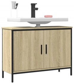 Mobile Lavabo Bagno Rovere Sonoma 80x30x60 Cm Legno Multistrato /