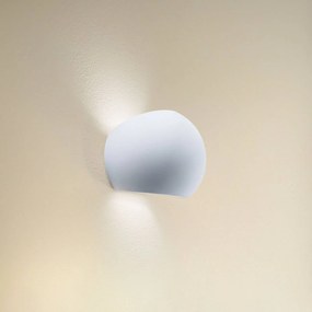 SOLLUX LIGHTING Applique Bullet up/down in ceramica bianca