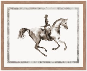 Stampa digitale incorniciata Watercolor Rider, varie misure