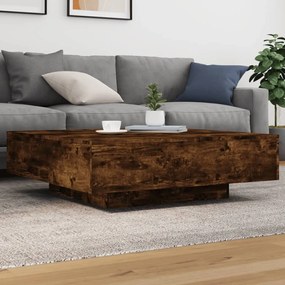 Tavolino Da Salotto Rovere Fumo 100x100x31 Cm Legno Multistrato /