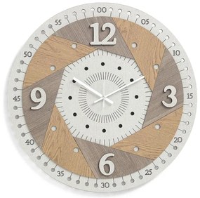 Orologio da parete rotondo in legno laminato D30cm TRS - Ottagono