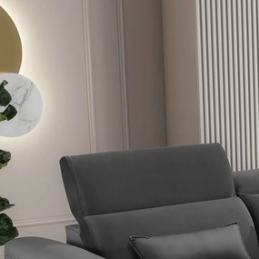 Divano angolare grigio scuro allungabile/con contenitore (con penisola a destra/con chaise lounge) e rivestimento in velluto Foble – ELTAP