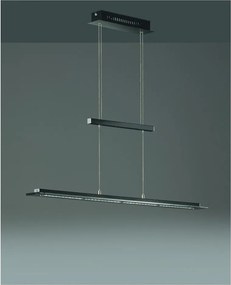 Lampadario con intensità regolabile nero in metallo Tenso – Fischer &amp; Honsel