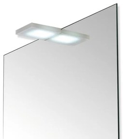 lampada led universale in acciaio e plexiglass per specchio a filo e su pannello