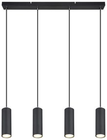 Globo 57911-4HB - Lampadario a sospensione con filo ROBBY 4xGU10/35W/230V nero