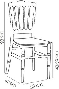 Sedia per interni esterni Bianco - impilabile NAPOLEONE 2 sedie