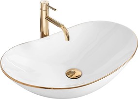 Lavabo da appoggio Rea Royal Gold Edge