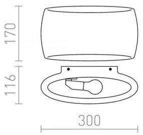 RED - Design Rendl - R12365 - Applique VERITA 1xE27/33W/230V bianco