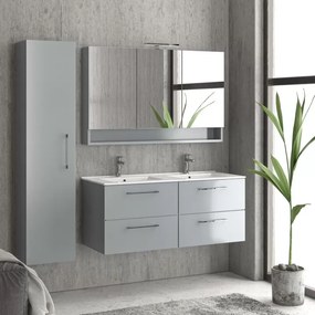 Mobile bagno da 120cm con doppio lavabo e 4 cassetti EL-120L - KAMALU