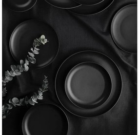 Set da tavola 18 pezzi nero/porcellana