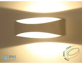 Applique Lampada LED da Muro Arrotondata 5W 4000K Carcassa Bianca IP20 Illuminazione Indiretta SKU-8232