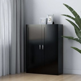 Libreria Nera 82,5x30,5x115 Cm İn Legno Multistrato /