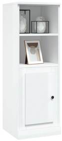 Credenza Bianco Lucido 36x35,5x103,5 cm in Legno Multistrato