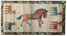 Gabbeh Tappeto 180x100 Nero (Iran) Annodato A Mano