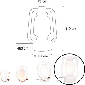 Lampada da terra intelligente bianca 110 cm con Wi-Fi G95 - Storm Extra Large