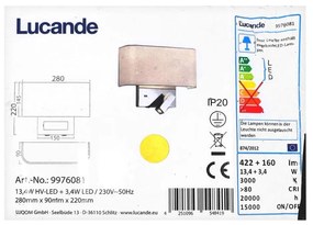 Lucande - Applique a LED VIRVE 1XLED/13,4W/230V + 1xLED/3,4W/230V