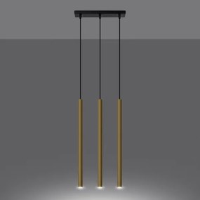 Sollux SL.1196 - Lampadario a sospensione con filo PASTELO 3xG9/8W/230V oro